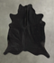 Solid Black X-Large Brazilian Cowhide Rug 6'11