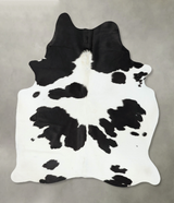 Black and White X-Large Brazilian Cowhide Rug 7'4"H x 5'9"W #B24184 by Hudson Hides