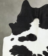 Black and White X-Large Brazilian Cowhide Rug 7'4"H x 5'9"W #B24184 by Hudson Hides
