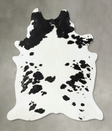Black and White X-Large Brazilian Cowhide Rug 7'6"H x 6'2"W #B24186 by Hudson Hides