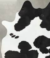 Black and White X-Large Brazilian Cowhide Rug 7'10"H x 5'3"W #B24187 by Hudson Hides