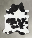 Black and White X-Large Brazilian Cowhide Rug 7'2"H x 5'11"W #B24188 by Hudson Hides