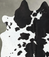 Black and White X-Large Brazilian Cowhide Rug 7'1"H x 5'11"W #B24189 by Hudson Hides