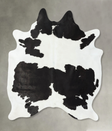 Black and White X-Large Brazilian Cowhide Rug 6'11"H x 6'0"W #B24190 by Hudson Hides