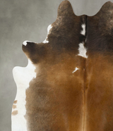 Chocolate and White XX-Large Brazilian Cowhide Rug 8'4"H x 7'1"W #B24214 by Hudson Hides