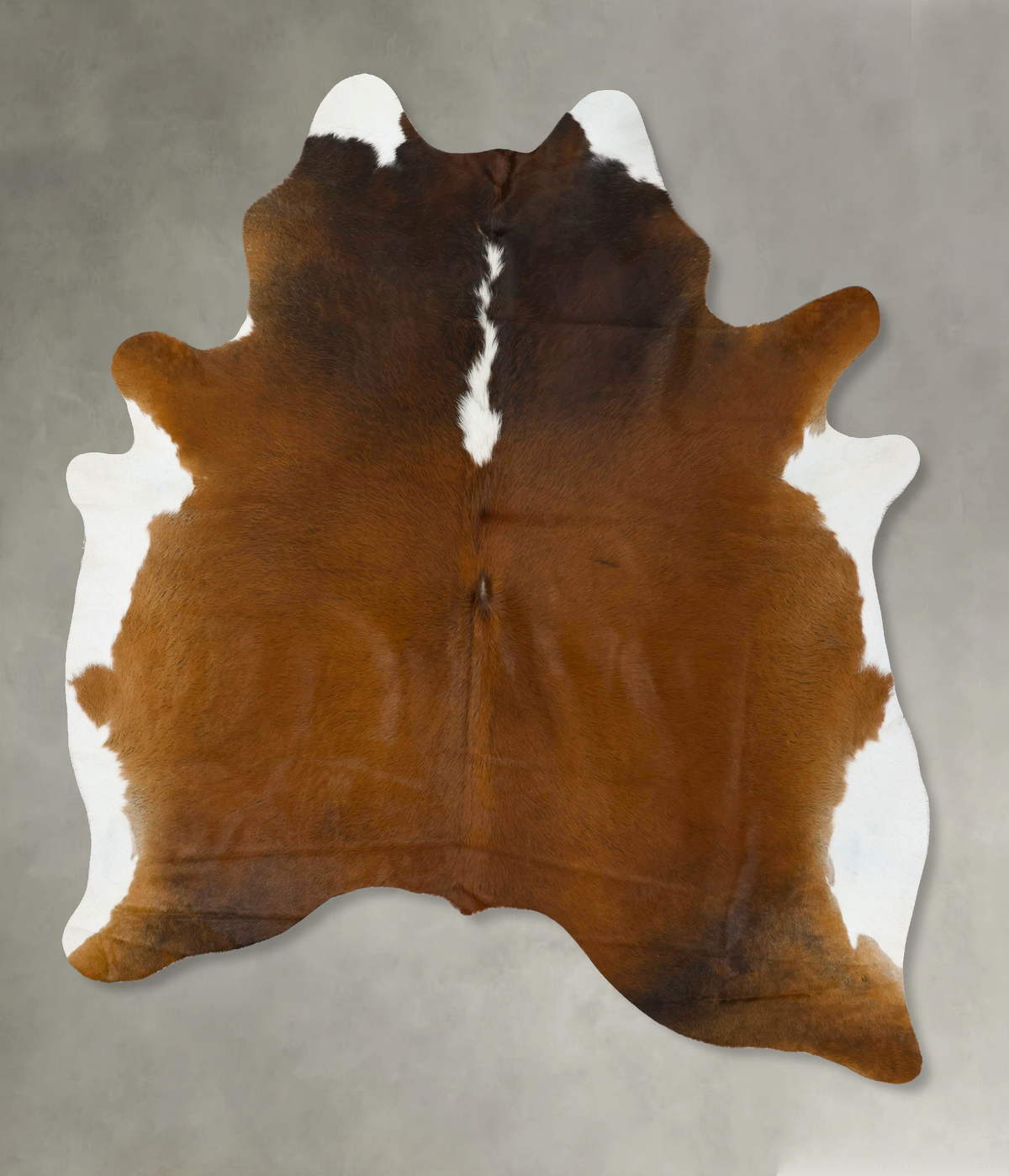 Chocolate and White Cowhide Rug #B24215