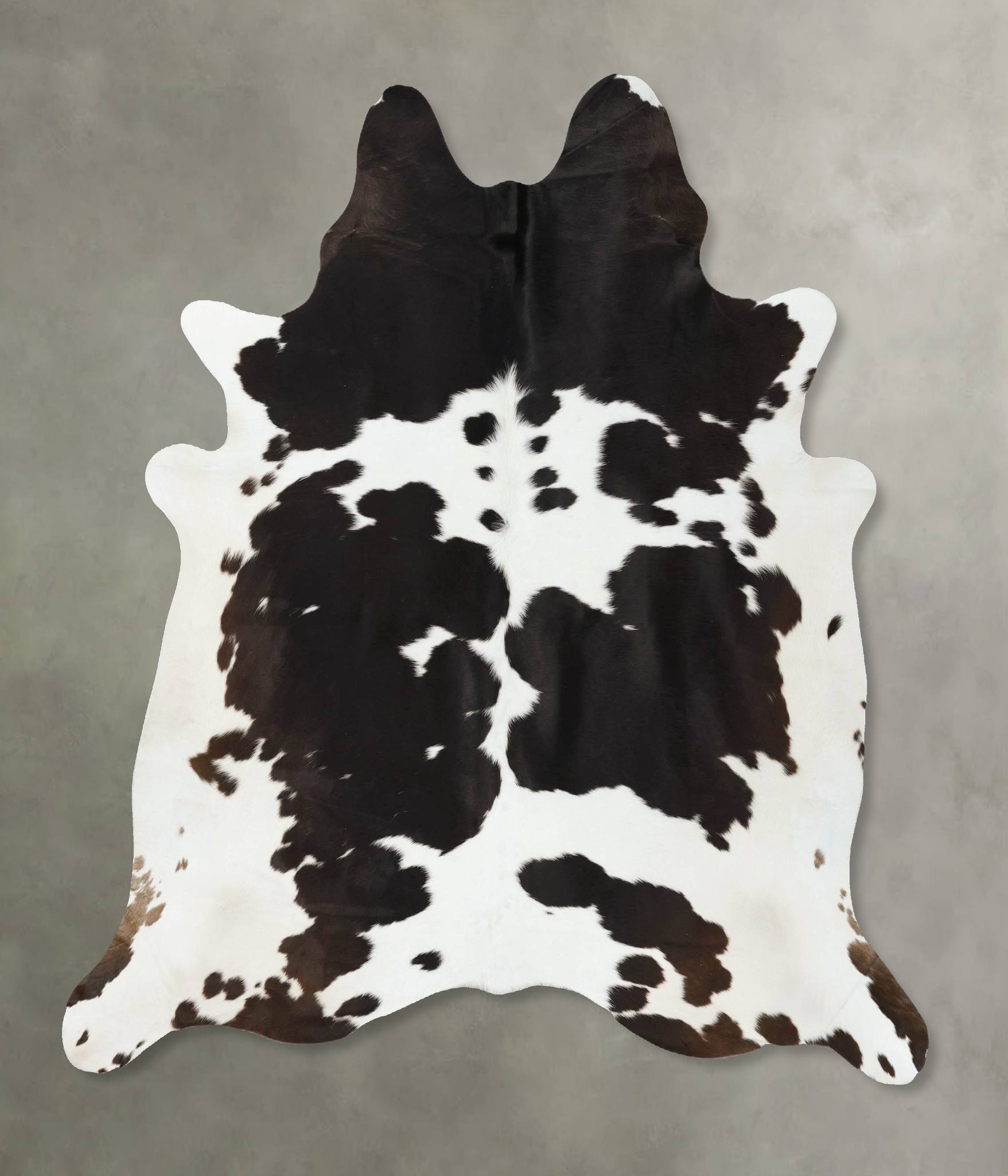 Chocolate and White Cowhide Rug #B24217