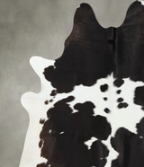 Chocolate and White XX-Large Brazilian Cowhide Rug 7'4"H x 6'11"W #B24217 by Hudson Hides