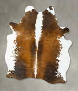Chocolate and White X-Large Brazilian Cowhide Rug 7'5"H x 5'10"W #B24222 by Hudson Hides