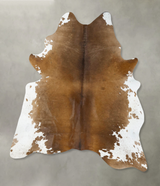 Chocolate and White X-Large Brazilian Cowhide Rug 7'9"H x 6'4"W #B24240 by Hudson Hides