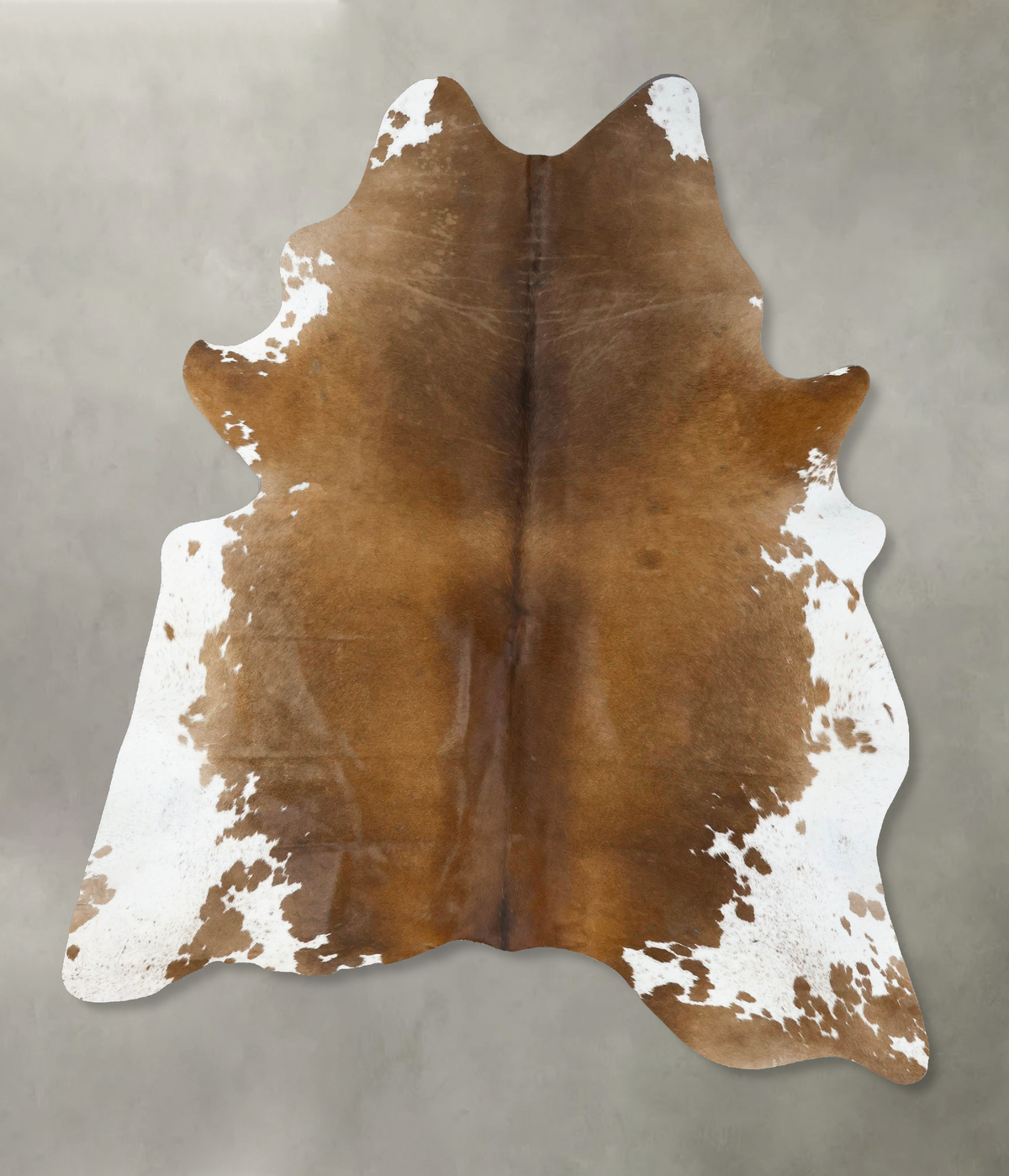 Chocolate and White Cowhide Rug #B24240