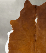 Brown and White Regular X-Large Brazilian Cowhide Rug 7'4"H x 6'0"W #B24248 by Hudson Hides