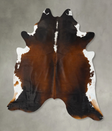 Chocolate and White XX-Large Brazilian Cowhide Rug 8'3"H x 7'1"W #B24266 by Hudson Hides