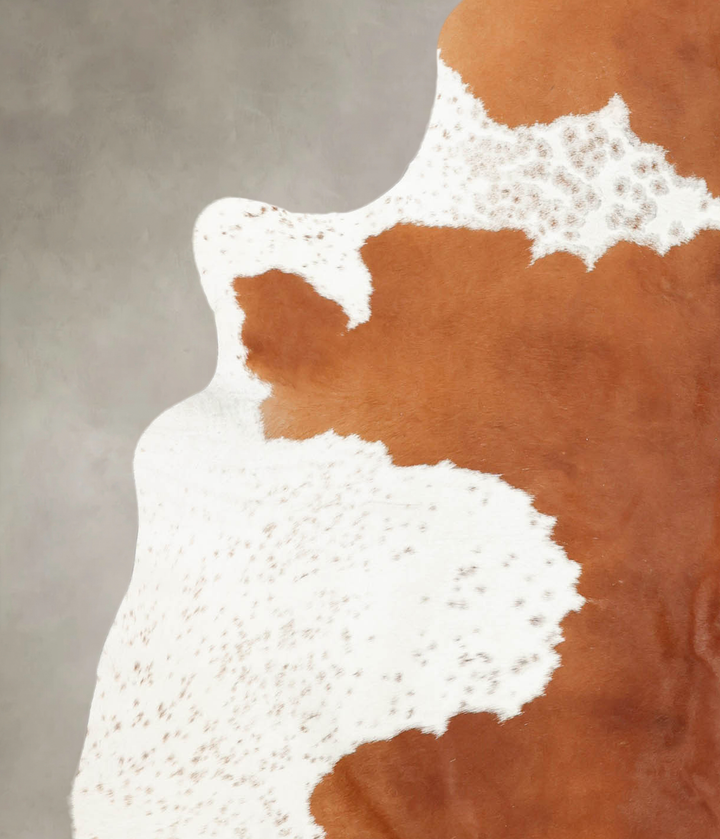 Brown and White X-Large Brazilian Cowhide Rug 7'6"H x 6'3"W #B2427 by Hudson Hides