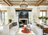 Brown and White X-Large Brazilian Cowhide Rug 7'6"H x 6'3"W #B2427 by Hudson Hides