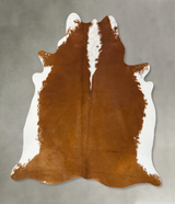 Hereford X-Large Brazilian Cowhide Rug 6'10"H x 6'0"W #B24290 by Hudson Hides