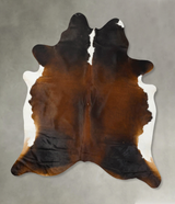 Chocolate and White XX-Large Brazilian Cowhide Rug 8'2"H x 7'3"W #B24292 by Hudson Hides