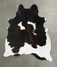 Chocolate and White XX-Large Brazilian Cowhide Rug 8'8"H x 7'2"W #B24294 by Hudson Hides