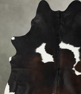 Chocolate and White XX-Large Brazilian Cowhide Rug 8'8"H x 7'2"W #B24294 by Hudson Hides