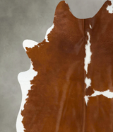 Brown and White X-Large Brazilian Cowhide Rug 7'8"H x 6'5"W #B24298 by Hudson Hides