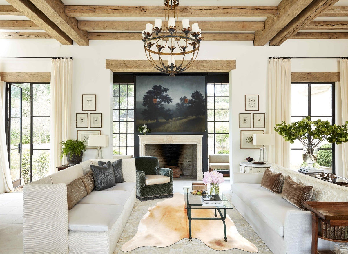 Beige Cowhide Rug #B2429