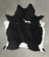 Black and White X-Large Brazilian Cowhide Rug 7'7"H x 5'9"W #B24302 by Hudson Hides