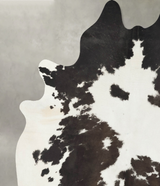 Chocolate and White XX-Large Brazilian Cowhide Rug 7'8"H x 6'6"W #B24318 by Hudson Hides