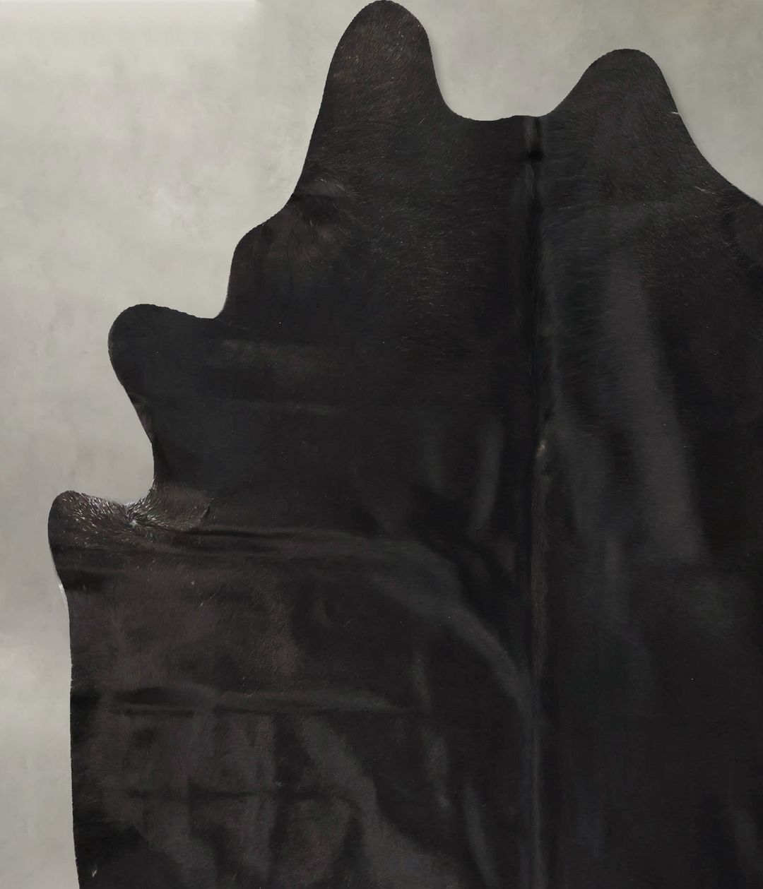 Solid Black XX-Large Brazilian Cowhide Rug 7'6"H x 7'2"W #B24330 by Hu