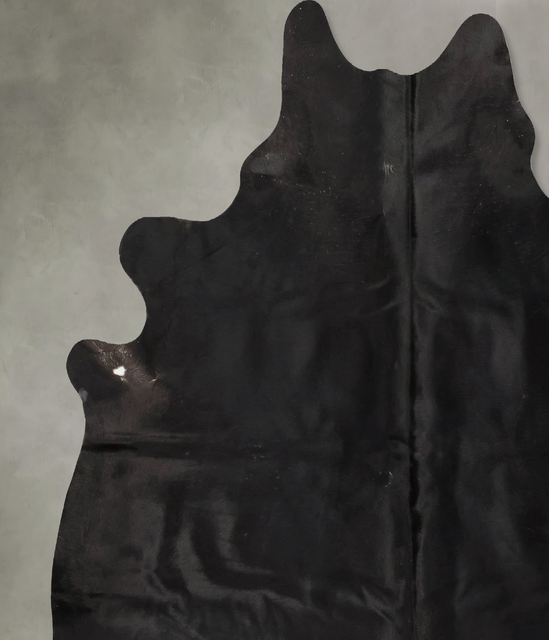 Solid Black XX-Large Brazilian Cowhide Rug 7'7"H x 6'11"W #B24336 by H