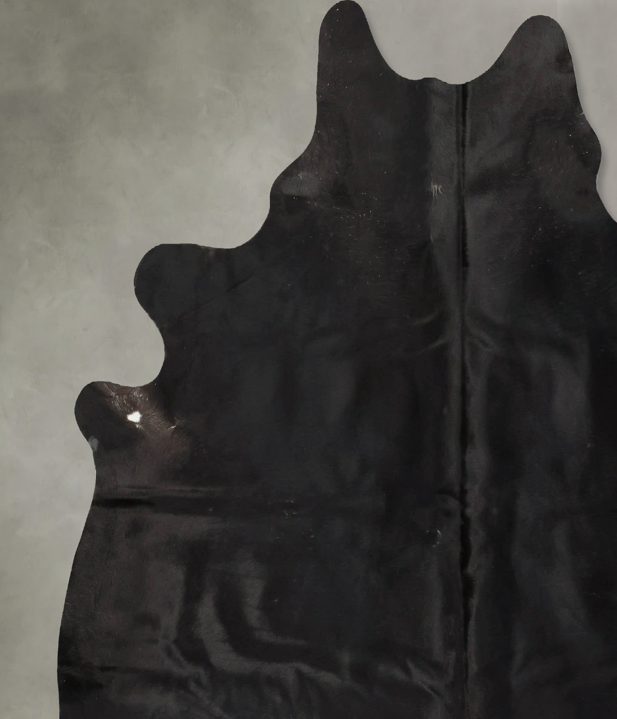 Solid Black XX-Large Brazilian Cowhide Rug 7'7"H x 6'11"W #B24336 by Hudson Hides