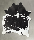 Black and White X-Large Brazilian Cowhide Rug 7'7"H x 6'0"W #B24347 by Hudson Hides
