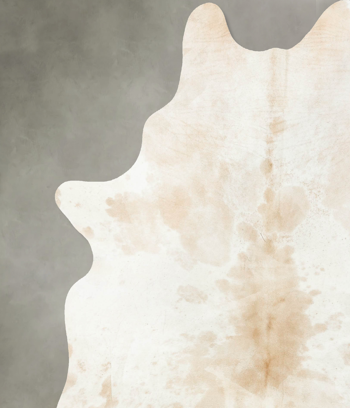 Beige and White X-Large Brazilian Cowhide Rug 7'9"H x 6'4"W #B24350 by Hudson Hides