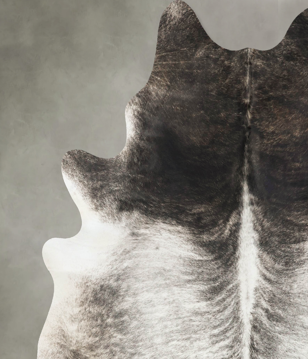 Grey Brindle XX-Large Brazilian Cowhide Rug 8'4"H x 6'11"W #B24355 by 