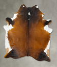 Chocolate and White X-Large Brazilian Cowhide Rug 8'0"H x 6'2"W #B24365 by Hudson Hides