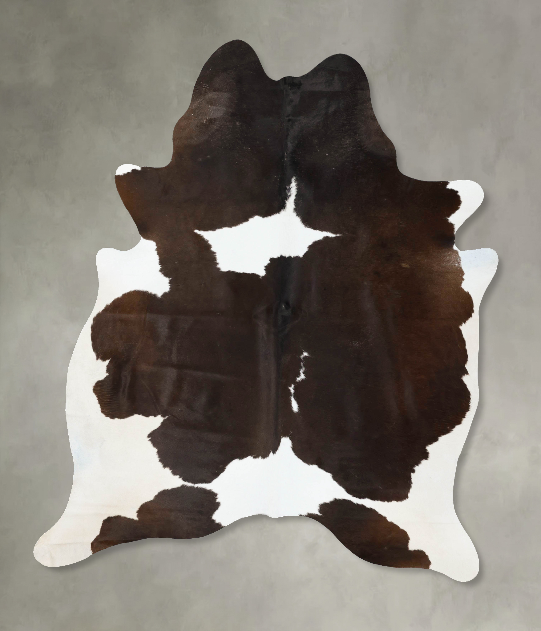 Chocolate and White Cowhide Rug #B24367