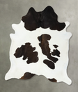 Chocolate and White XX-Large Brazilian Cowhide Rug 8'5"H x 7'0"W #B24368 by Hudson Hides