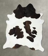 Chocolate and White XX-Large Brazilian Cowhide Rug 8'5"H x 7'0"W #B24368 by Hudson Hides
