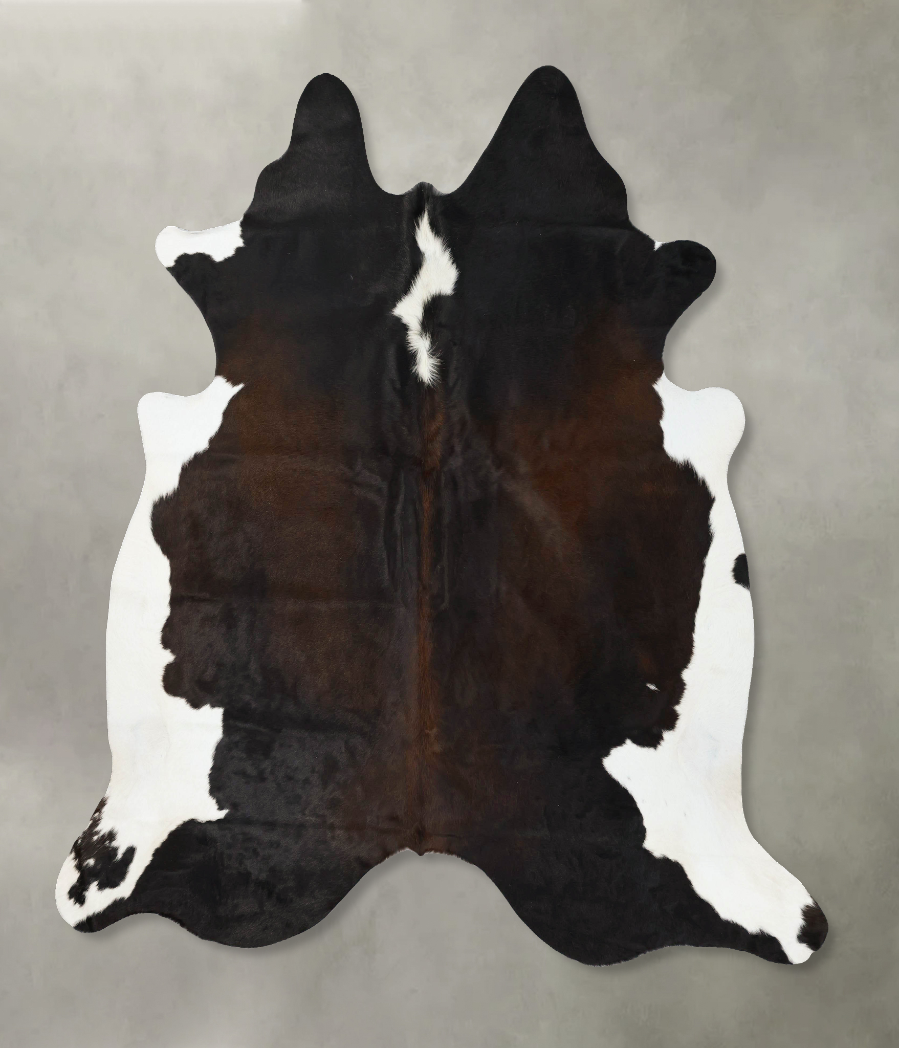 Chocolate and White Cowhide Rug #B24369