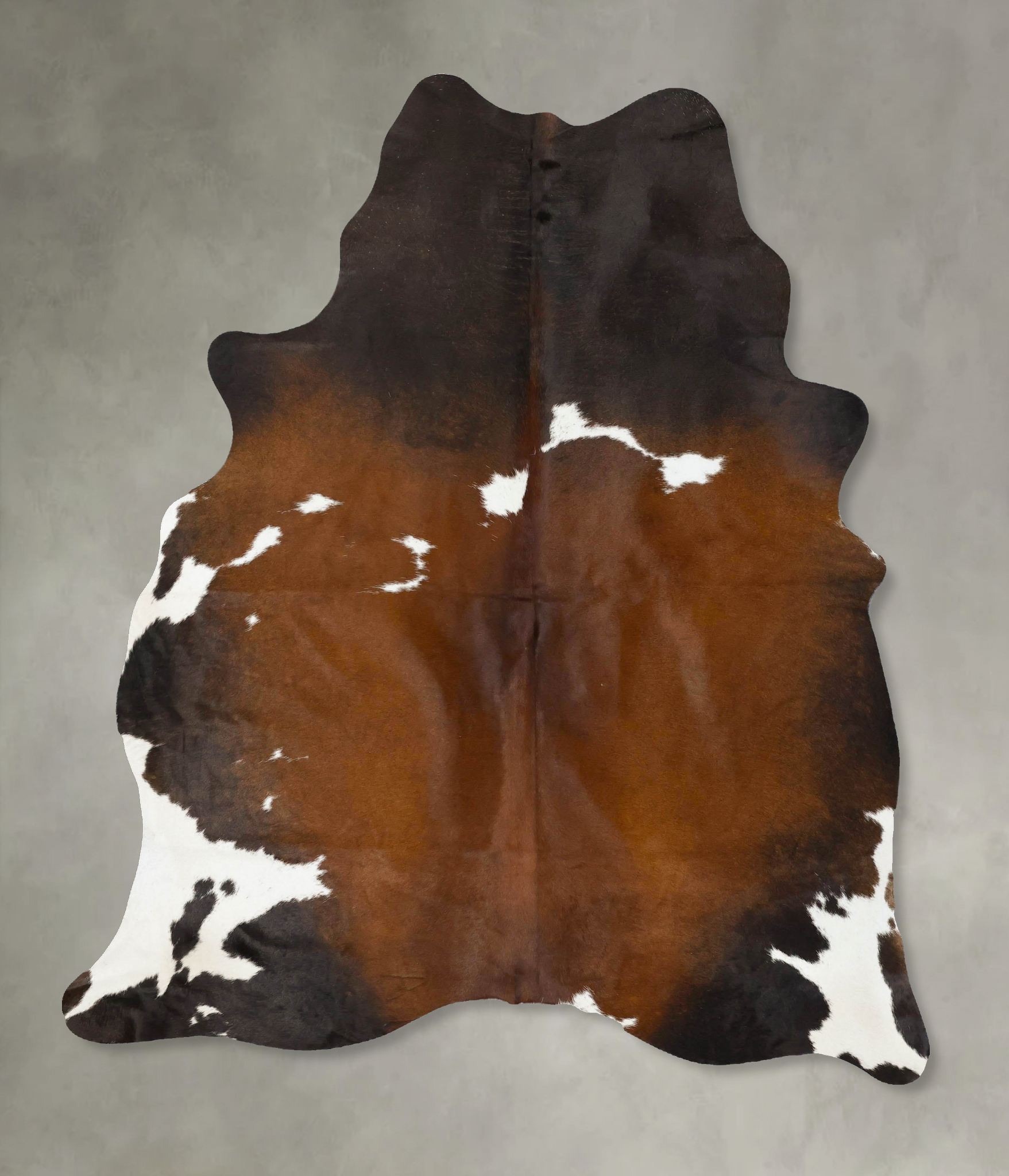 Chocolate and White Cowhide Rug #B24372