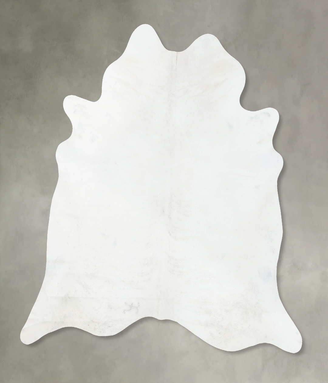 Solid White XX-Large Brazilian Cowhide Rug 7'8"H x 7'1"W #B24380 by Hu
