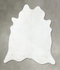 Solid White XX-Large Brazilian Cowhide Rug 7'8
