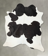 Black and White XX-Large Brazilian Cowhide Rug 8'1"H x 6'7"W #B24383 by Hudson Hides