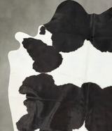 Black and White XX-Large Brazilian Cowhide Rug 8'1"H x 6'7"W #B24383 by Hudson Hides