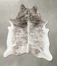 Grey Brindle X-Large Brazilian Cowhide Rug 7'9"H x 6'5"W #B24390 by Hudson Hides