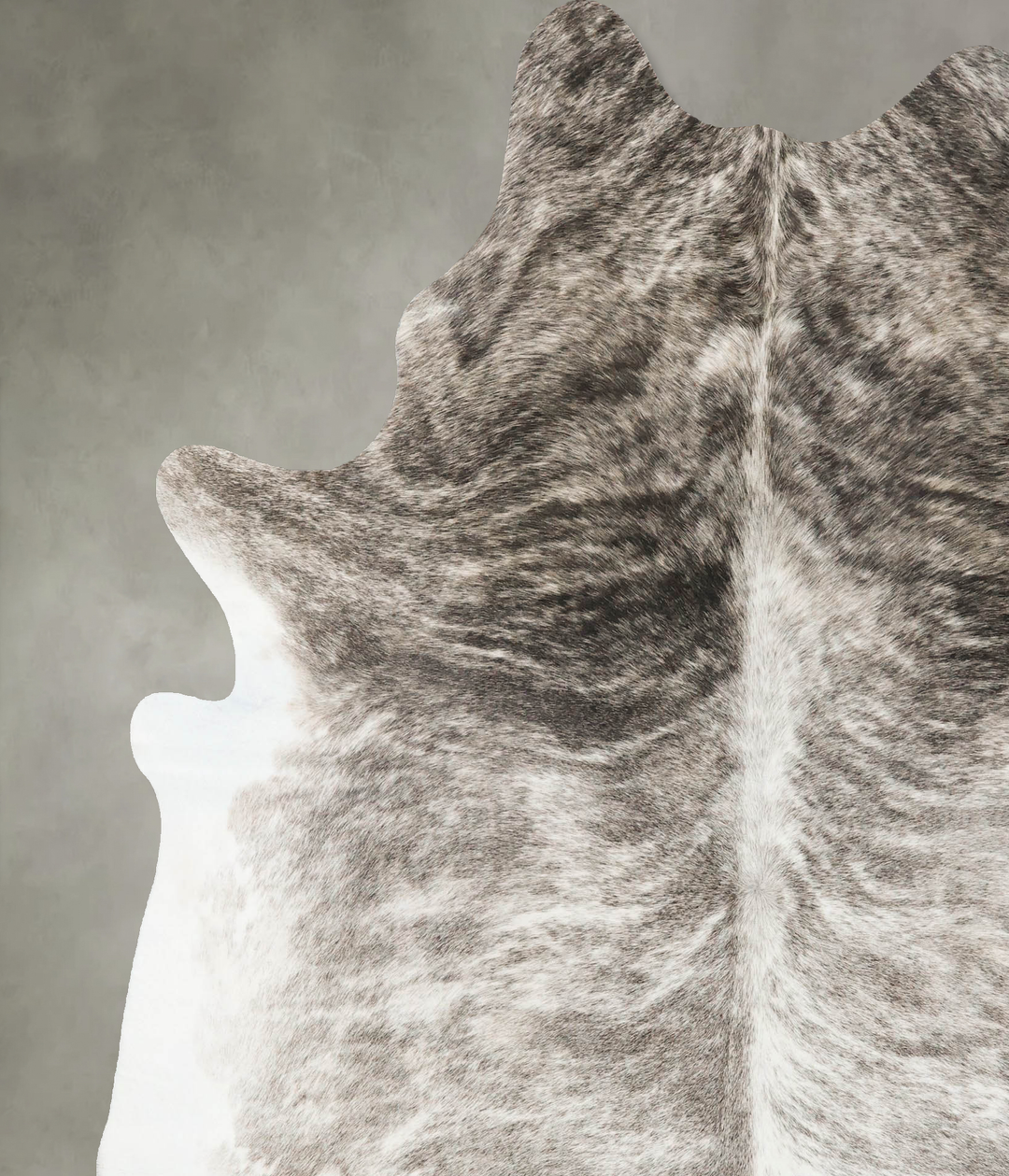 Grey Brindle X-Large Brazilian Cowhide Rug 7'9"H x 6'5"W #B24390 by Hu