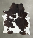 Black and White X-Large Brazilian Cowhide Rug 7'10"H x 6'3"W #B24398 by Hudson Hides