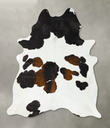 Chocolate and White XX-Large Brazilian Cowhide Rug 8'0"H x 6'4"W #B24401 by Hudson Hides