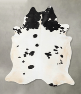 Black and White XX-Large Brazilian Cowhide Rug 8'5"H x 6'11"W #B24420 by Hudson Hides