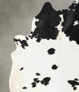 Black and White XX-Large Brazilian Cowhide Rug 8'5"H x 6'11"W #B24420 by Hudson Hides