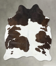 Chocolate and White XX-Large Brazilian Cowhide Rug 6'3"H x 4'10"W #B24431 by Hudson Hides